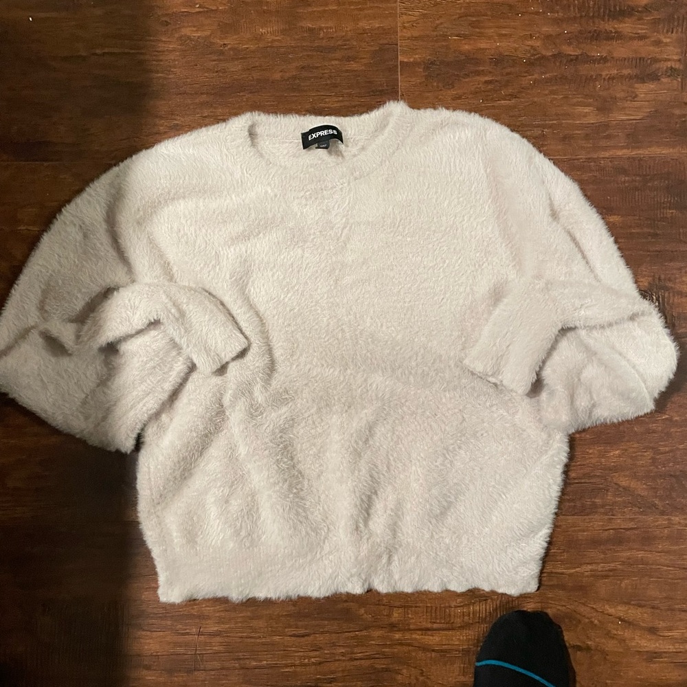 Soft pink fluffy sweater